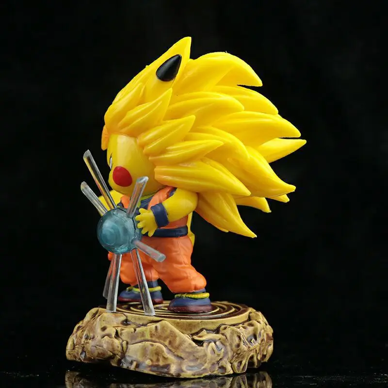 Amín Roztomilý Ver. Saiyan 3 Goku Pikachu Box Statické Akcie Obrázok Hračky Obrázok 1