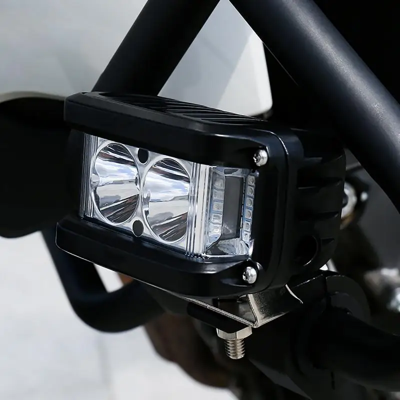 Motocykle predné svetlo 6500k Biela Super Jasné LED Pracovné Bodové Svetlo Motocyklové Strobe Light LED Reflektor Auto Príslušenstvo Obrázok 3