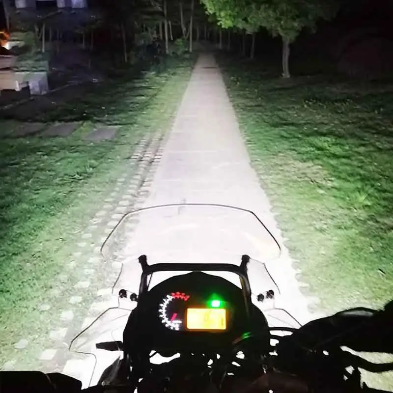 Motocykle predné svetlo 6500k Biela Super Jasné LED Pracovné Bodové Svetlo Motocyklové Strobe Light LED Reflektor Auto Príslušenstvo Obrázok 4