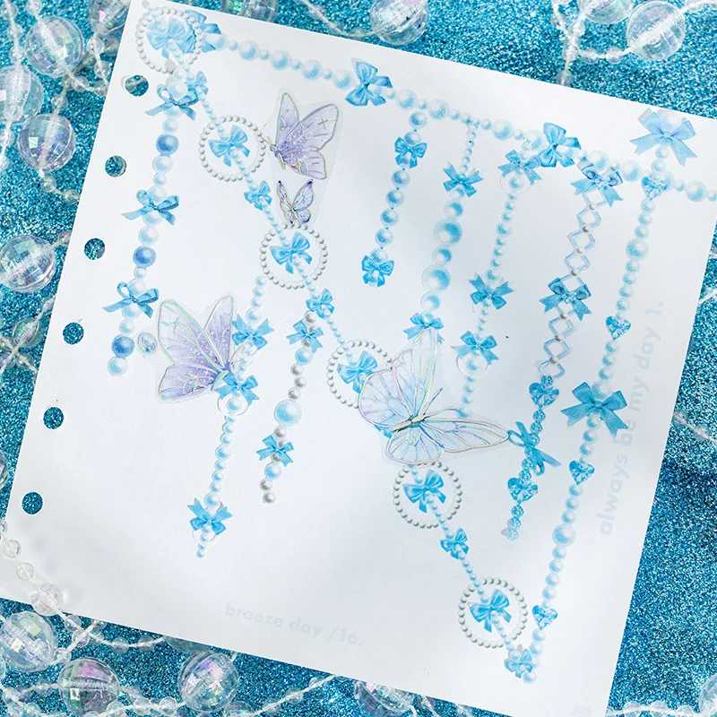 12packs/VEĽA pearl sen reťazca série roztomilý krásne tvorivé dekorácie DIY umenie papierové nálepky Obrázok 5