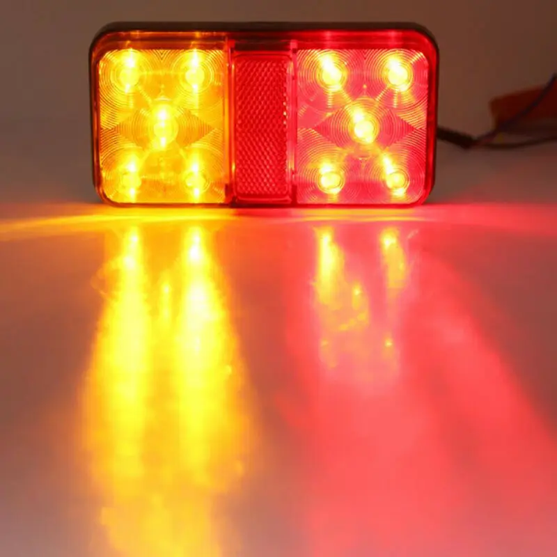 2 KS 12V LED zadné Svetlo zadné svetlo Zapnite Indikátor Signálu Stop Lampa Zadné Brzdové Svetlo Pre Auto, Loď, Nákladných Prívesov Karavany Obrázok 4