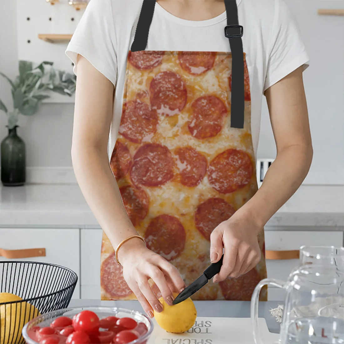 Obrie Pizza Burrito Zástera Kuchyňa Pečenie Príslušenstvo Domáce Varenie Zástery pre Mužov, Ženy Obrázok 1
