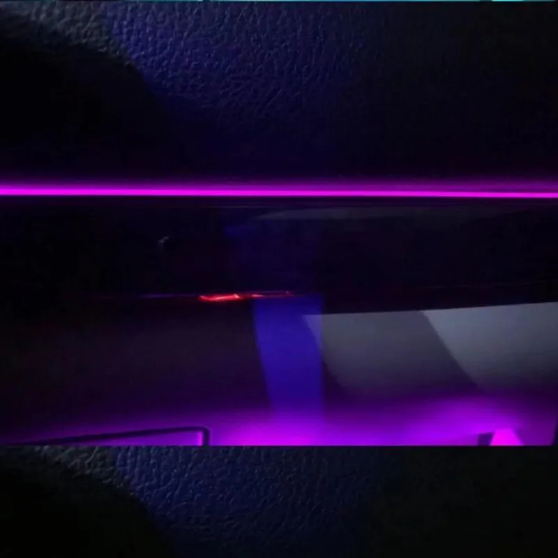 10 v 1 RGB LED Atmosféru Auto Svetlo Interiéru Okolitého Svetla, Akryl Optický Prúžky Svetla App Control 80 cm DIY Hudby svetlo Obrázok 4