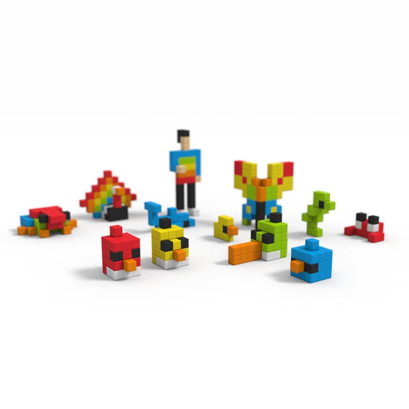 Nové Magnetické Dizajnér Farebné Kocky Deťom DIY Modelu Vzdelávacích Inteligencie Matematika Stavebné Bloky pre Deti Hračky Narodeninám Obrázok 2