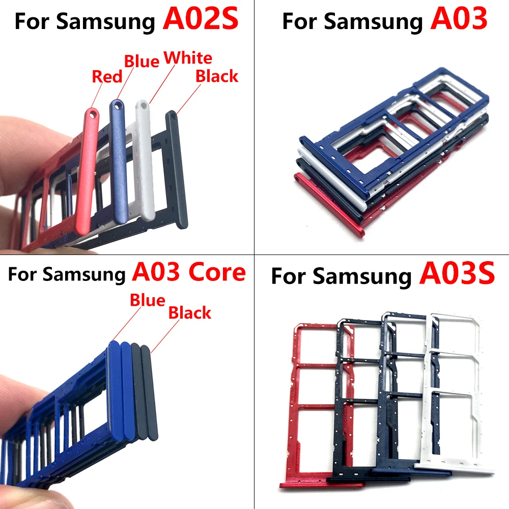 100% Originálne Nové Pre Samsung Galaxy A02 A02s A03s A03 Core SIM Kartu SD Kartu, Držiak Adaptér Obrázok 1