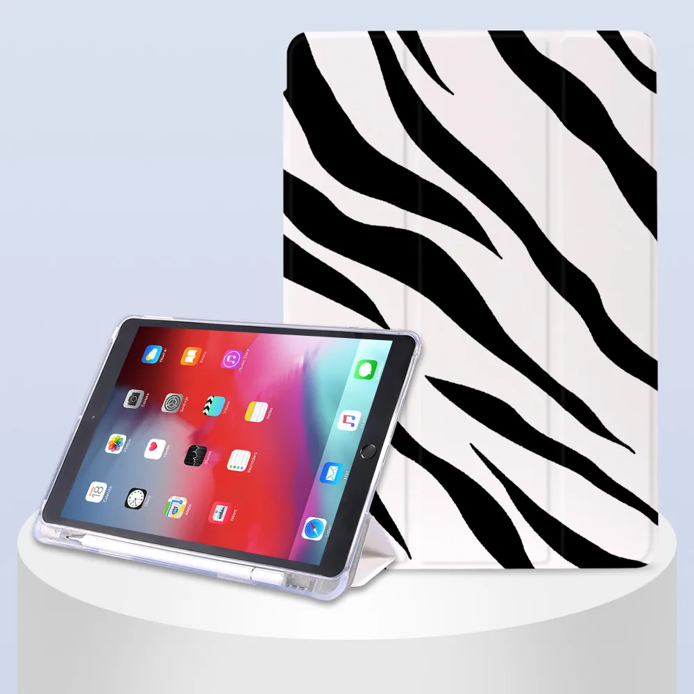 Zebrovité Pre iPad 9. Generácie Prípade Príslušenstvo Mini 6 Vzduchu 4 5 Kryt Roztomilý Krava Pro 11 12.9 10.2 8. 7. 9.7 6. 5. Vzduchu 3 Obrázok 5