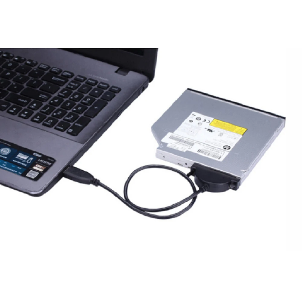 NOVÝ USB 2.0 7+6 13Pin Mini Sata II Adaptér pre Notebook, CD/DVD ROM Tenká Konvertor Jednotky Kábel, Skrutky Ustálený Štýl Obrázok 4