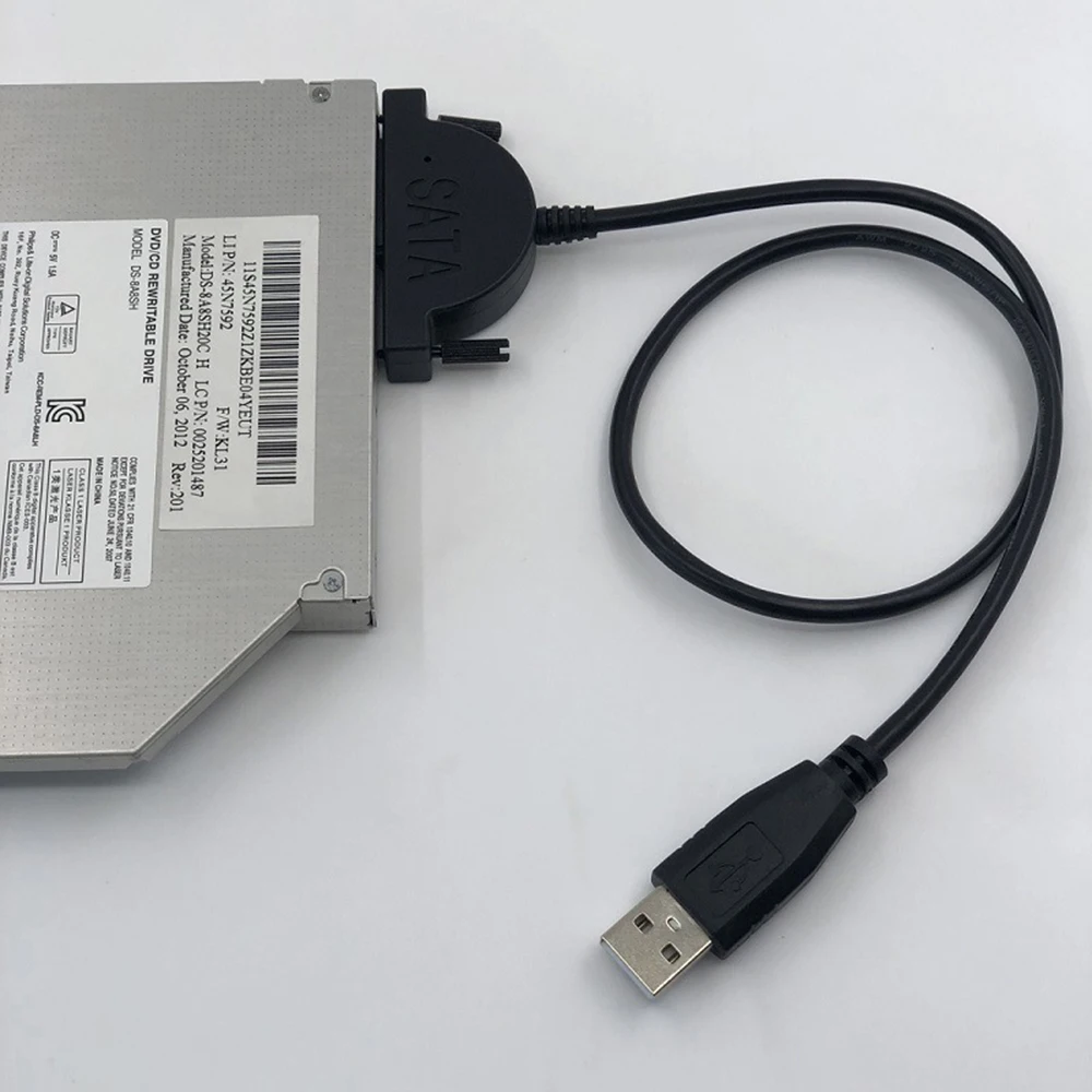 NOVÝ USB 2.0 7+6 13Pin Mini Sata II Adaptér pre Notebook, CD/DVD ROM Tenká Konvertor Jednotky Kábel, Skrutky Ustálený Štýl Obrázok 5