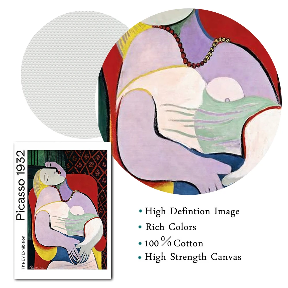 Picasso Abstraktné Údaje Plagát Miešanie Žena Tvár Wall Art Obrázok Vytlačí Plátno Na Maľovanie Obývacia Izba Dekorácie Domova Obrázok 4