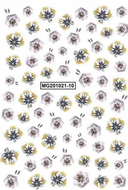 2020 Nové 3D Nail Art Nálepky Bohemia Kvety & list Obrázok Nechty, Nálepky Na Nechty, Nálepky Dekorácie Manikúra Z0368-2 Obrázok 4