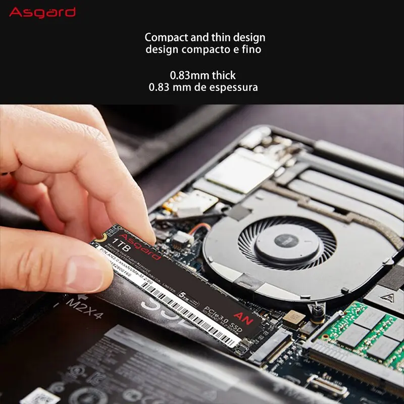 Asgard AN3.0 M. 2 SSD PCIe3.0 NVME 512 gb diskom 1 TB (Solid State Drive) 2280 Interný Pevný Disk HDD pre Notebook Obrázok 4