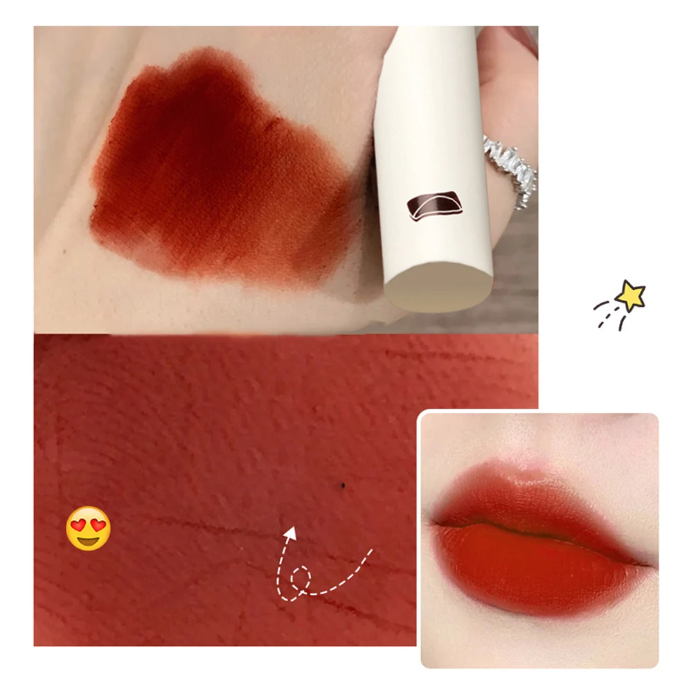 Dievča Zamatový Matný Rúž Červenať Nepremokavé Dlhotrvajúci lesk na pery Non-Stick Pohár make-up Lip Tint Sexy Rúže Kozmetika Obrázok 2