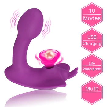 G Mieste Bezdrôtové Diaľkové Ovládanie Klitoris Bulík Pre Ženy Vibrátor, Dildo Stimulátor Klitorisu 2 V 1 Klitorálny Sania 10 Rýchlosti Erotické