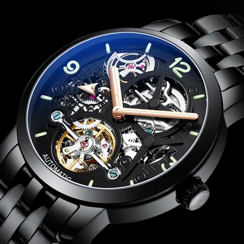 AILANG čas luxusné značky hodiniek najlepšie automatické mechanické hodinky mužov plnej ocele business športové vodotesné hodinky Mužské hodinky 2