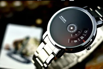 módne značky CHINO WILON náramkové hodinky kolesa dial pánske quartz Hodinky z nerezovej ocele športové hodinky biela čierna 5112502Q 2