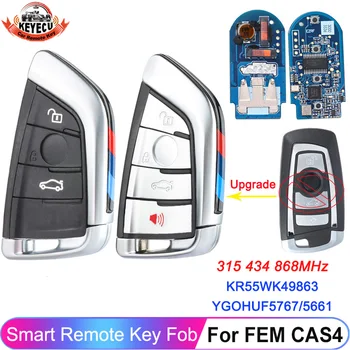 KEYECU Smart 3 4 Tlačidlo 315 433 868MHz PCF7953P PCF7945 Diaľkové Tlačidlo Keyless Entry Fob Pre BMW F FEM CAS4 5 7 Série X5 X6 2014+