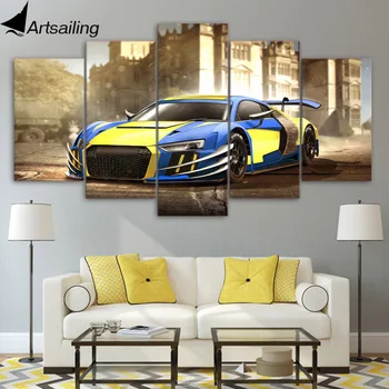 5 kus plátna umenie športové auto hd vytlačené audi plagát plátno, maľovanie obrazov na stenu pre obývacia izba doprava zadarmo XA1699A