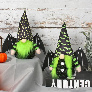 Halloween Bat Oblečenie pre Bábiku Ručné Pán a Pani Plnené Čarodejnice Bábika Pre Halloween Jeseň Zber Dovolenku Stola Domov Ozdoby