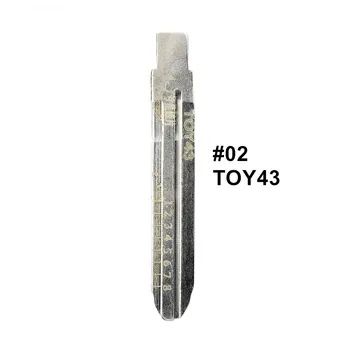 5 ks 2 V 1 Lishi TOY43 #02 Vyryté Line Kľúč Čepeľ Rozsahu Strihanie Zubov na Rezanie Tlačidlo Prázdna pre Staré Toyota