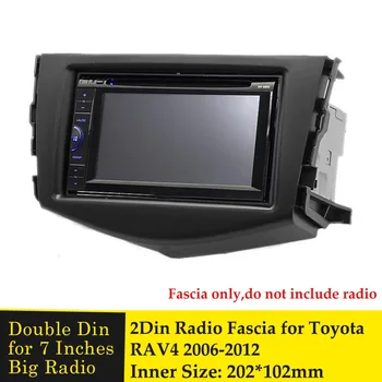 2 Din s CD DVD Prehrávač Rám Auto Stereo Rádio Dash Fascia Panel Adaptér Súpravy, vhodné Pre Toyota RAV4 2006 2007 2008 2009 2010 2011 2012 1