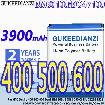 GUKEEDIANZI 3900mAh BO47100 BM60100 Batéria Pre HTC Desire 400 500 600 Dual SIM C525c C525E T528 606W T606W T608T T609D Jeden SC
