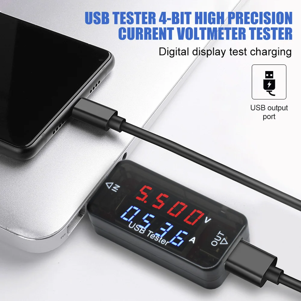 3.3 V-30V USB, LCD Digitálny Prúd Napätie Tester Napätia Prúd Napätie Zistiť Kapacita Nabíjačky Tester Meter Mobile Napájania Detektora Obrázok 3