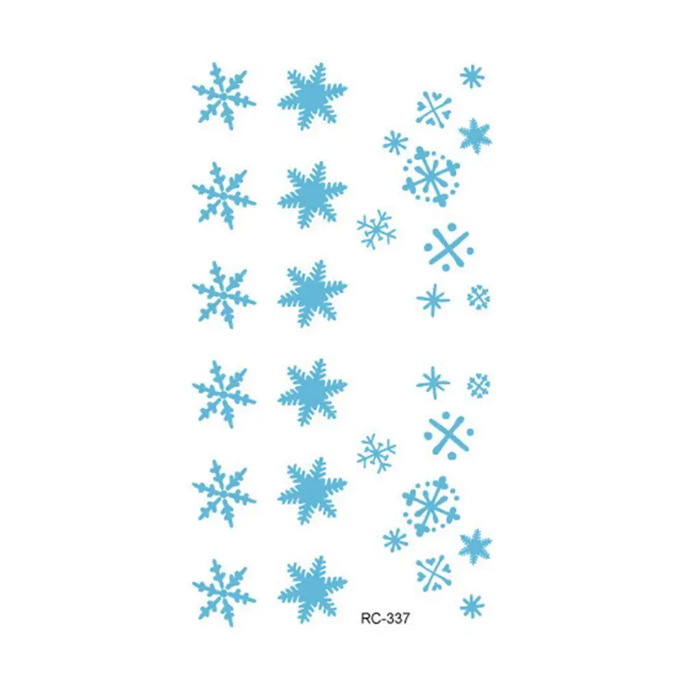1PC Vianočné Tetovanie Nálepky, Farbu Vianočný Stromček Snowflake Dovolenku Tetovanie Nálepky Nepremokavé Dočasné Tetovanie Nálepky Obrázok 4