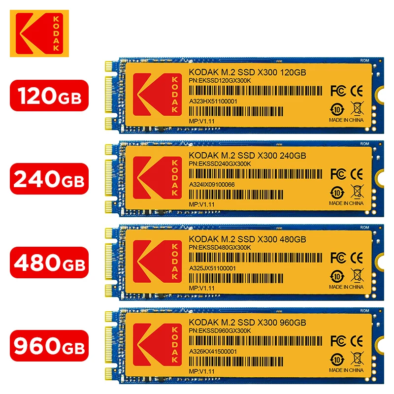Kodak X300 M. 2 SATA dokonca vzal 120 gb SSD 240GB 480GB 960GB HDD M2 NGFF M. 2 2280 mm HDD disco duro Pre počítač, Notebook Freeshipping Obrázok 1