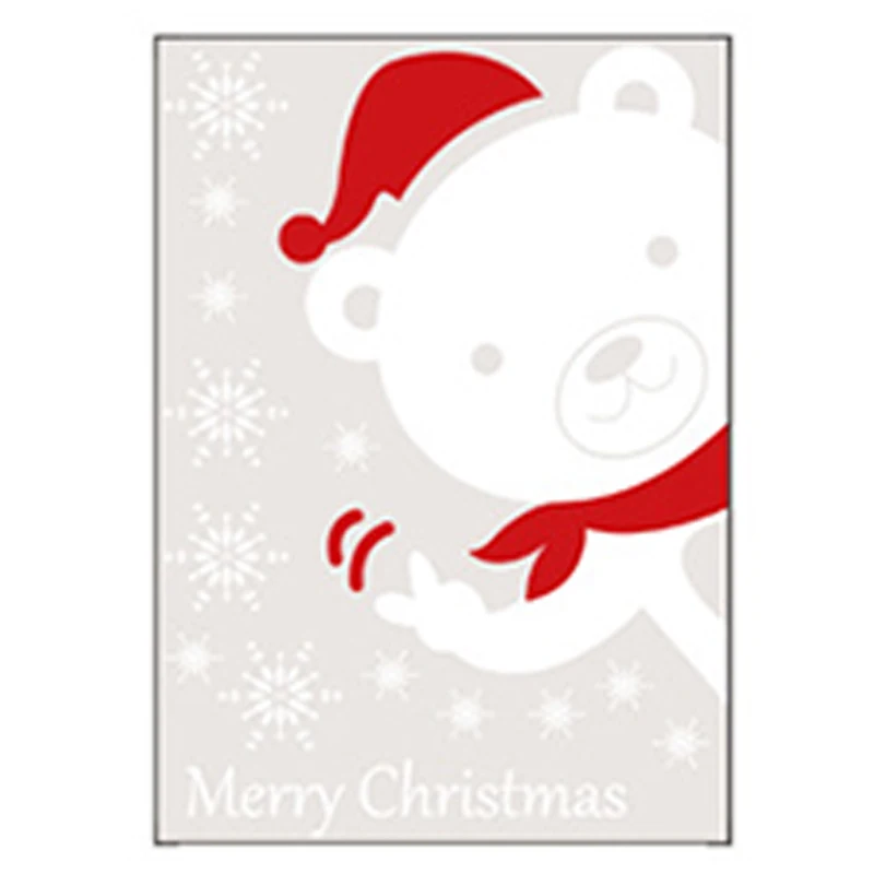 Veselé Vianoce Samolepky na Stenu Santa Claus Sklo, PVC Samolepky Moon Star Vytlačené Nový Rok Doma Vianočné Dekorácie, nástenné Maľby 25x35cm Obrázok 5