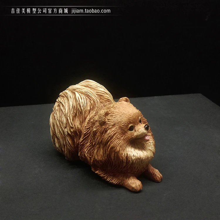 Móda Mini Pomeranian Simulácia Psa Modelu Auta Remeselníkov, Bytové Zariadenie, Doplnky Nábytok Dekorácie, Ozdoby Remeslá Obrázok 2