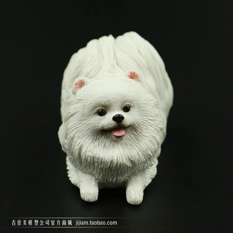 Móda Mini Pomeranian Simulácia Psa Modelu Auta Remeselníkov, Bytové Zariadenie, Doplnky Nábytok Dekorácie, Ozdoby Remeslá Obrázok 3