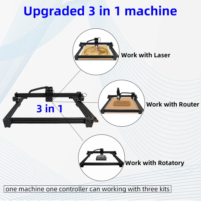 Laserové rytie stroj na kov a drevo tlačiarne laserové rezanie stroj DIY Laserový stroj rám auta Obrázok 2