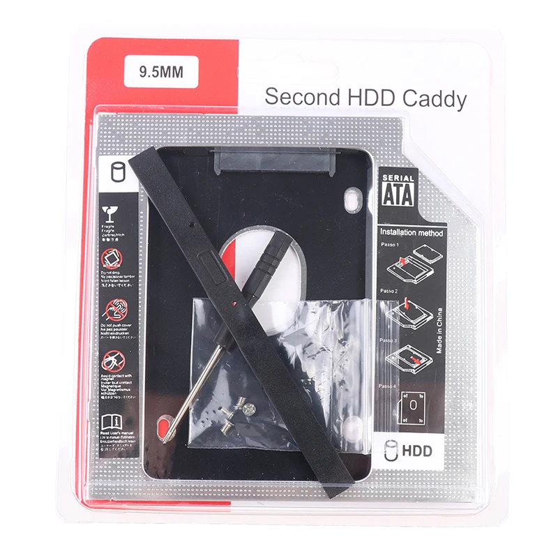 2. HDD Caddy 9,5 mm SATA 3.0 HD Pevného Disku Krytu SSD Prípade Box Pre Notebook, CD-ROM, DVD-ROM, Optické Bay Veľkoobchod Obrázok 1