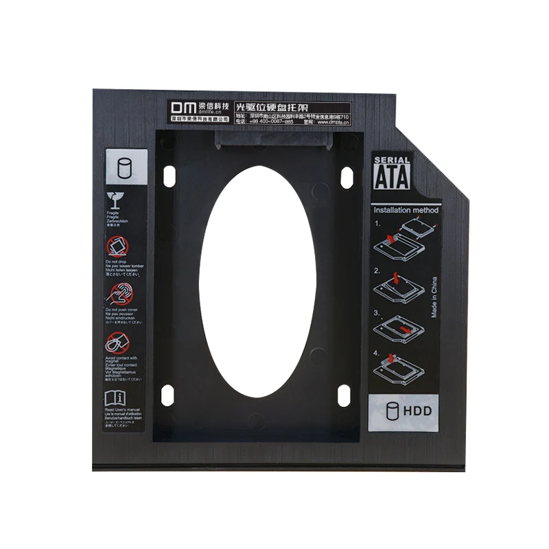 DM DW127 SSD Adaptéry 12,7 mm Plastové Optibay SATA 3.0 Pevného Disku Box Krytu DVD Adaptér pre 2,5 SSD 2TB Pre Notebook, CD-ROM Obrázok 1