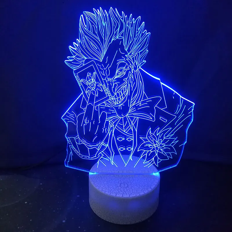 Joker Obrázok 3D stolná Lampa Dieťa LED Dotykový 7 Farby Nočné Svetlo Domova na Vianoce Deti Darček Obrázok 3
