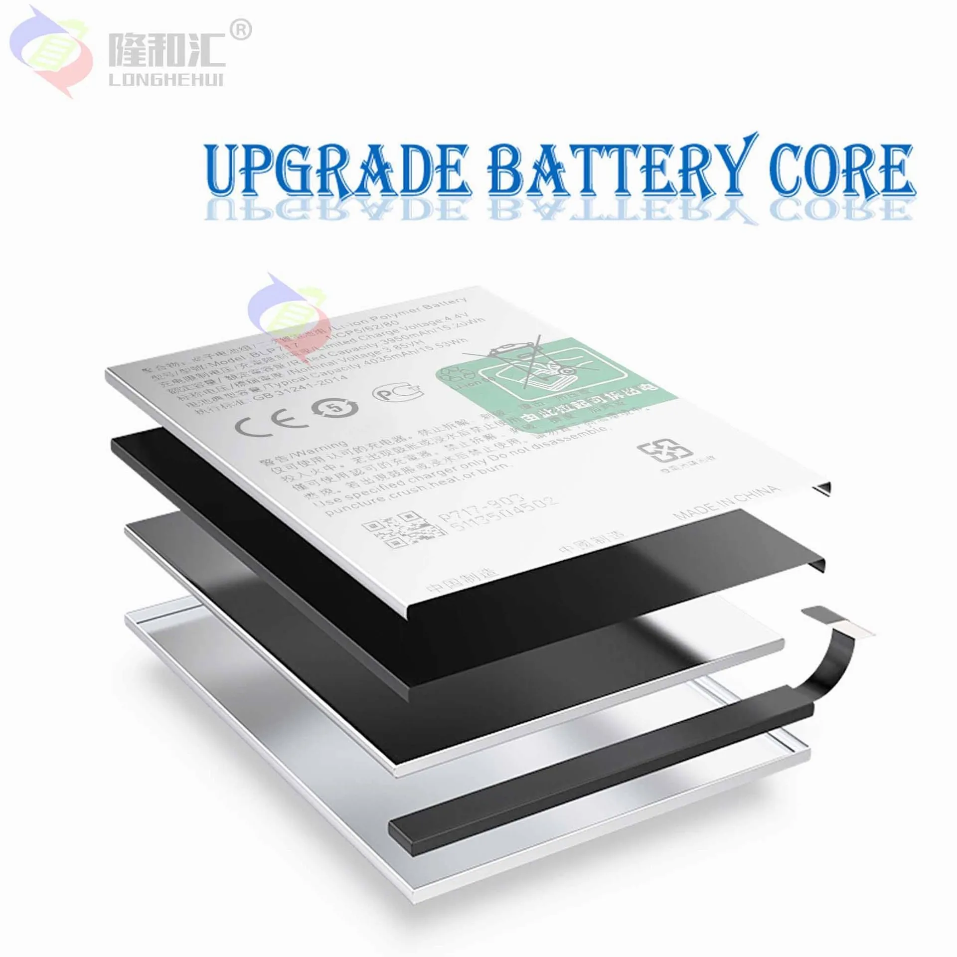 Batérie pre OPPO RENO Z BLP717 4035mAh Kvalitný Smartphone Náhradné Batérie Obrázok 4